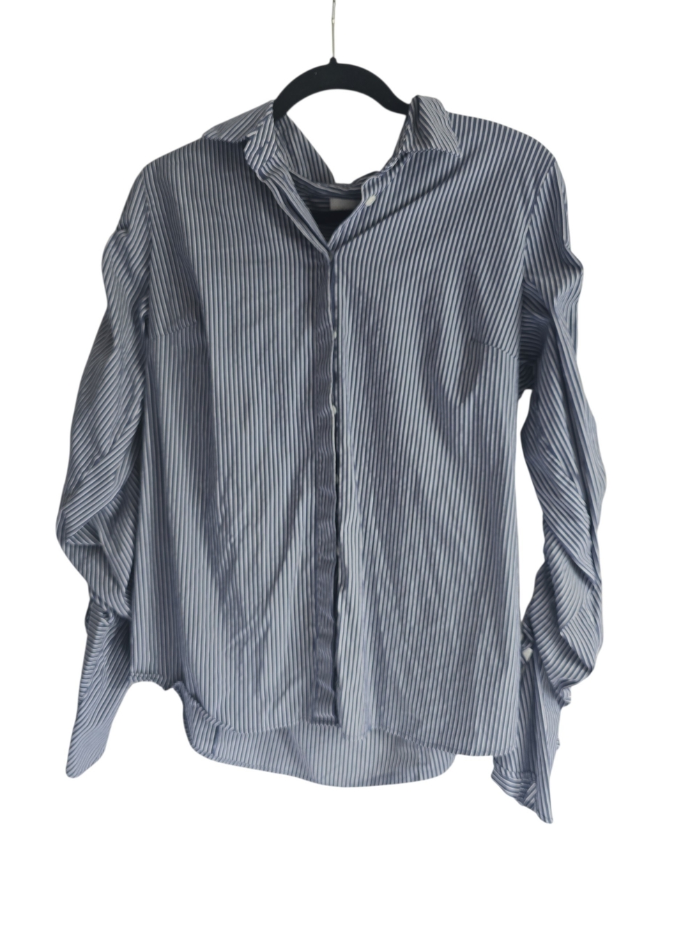 14th And Union Blue Stripe Button-Down Shirt With Flared Sleeves